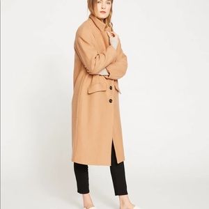 Willow Oversized Wool Cocoon in Camel Size M 18/20